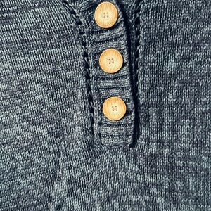 Natural Reflections Women's V-Neck Sweater - Dark Gray